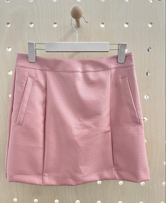 Alligator Texture  P-Leather Knit Skirt With Pockets
