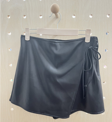 Soft PU Shorts Black
