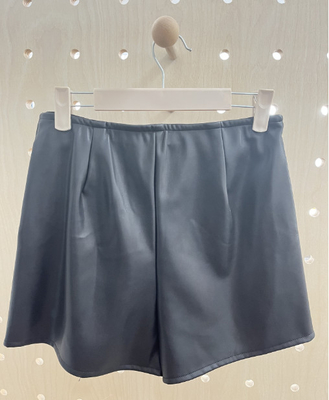 Soft PU Shorts Black