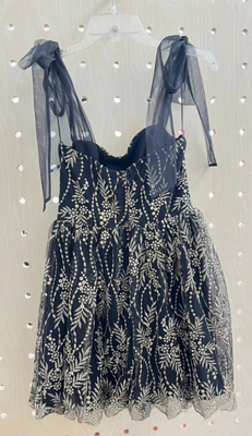 Couture  Blkgold EMB Mesh Dress