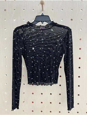 Lurex Mesh TOP With Heat Seal Foil Stars