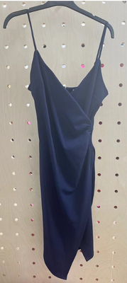 Solid Crepe Scuba Slip Dress Dark Navy
