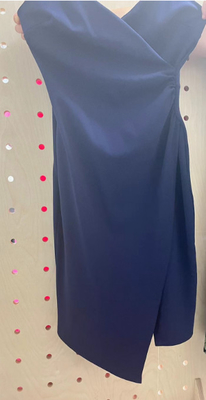 Solid Crepe Scuba Slip Dress Dark Navy