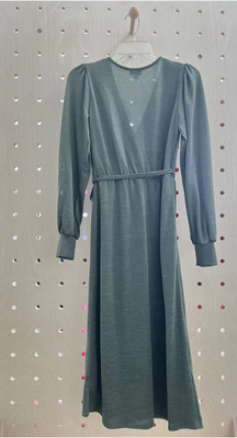 Mid-Length Sweater Dress Green