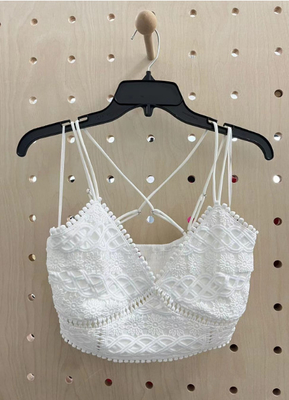 Exquisite White Crochet Halter Top