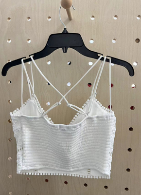 Exquisite White Crochet Halter Top