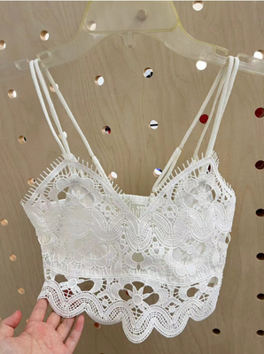 Exquisite White Chemical Lace Bralette TOP