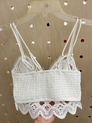 Exquisite White Chemical Lace Bralette TOP