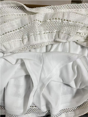 Breezy White Knit Crochet Skort